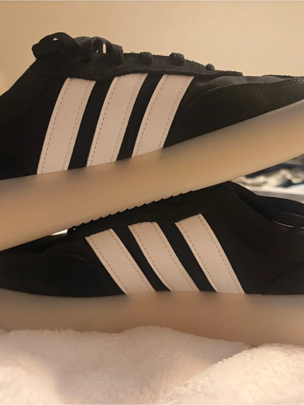 Adidas Black & White Barreda w/Icy Gum Bottom 6.5Youth / 7.5Women - NWOT
